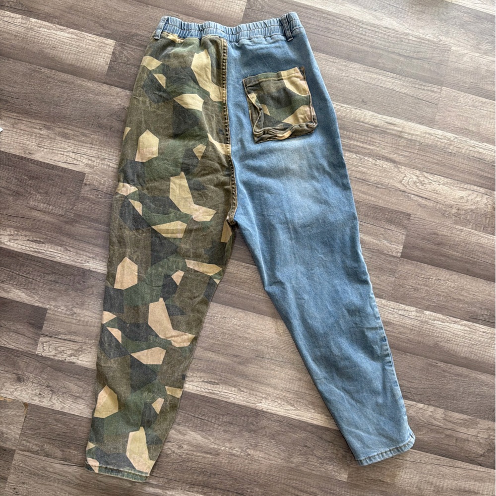 Patchwork Cargo Joggers - image 2
